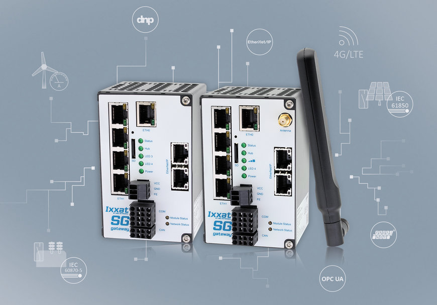 Novos gateways Ixxat Smart Grid para IEC 61850 e IEC 60870 compatíveis com LTE